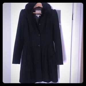Black Wool Banana Republic Coat